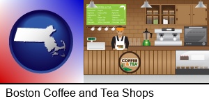 Boston, Massachusetts - coffee and tea shop