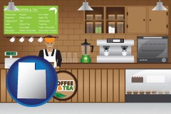 ut map icon and coffee and tea shop